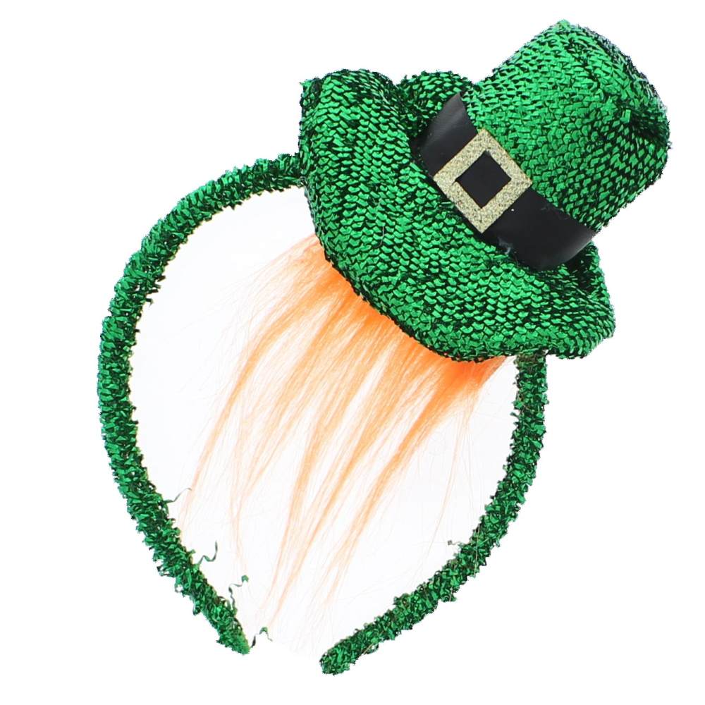 Zac's Alter Ego - St Patrick's Day Leprechaun - Irish Hat with Beard Kostuum Hoofddeksel - Groen